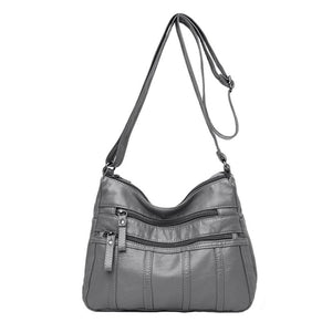 Retro Women PU Leather Shoulder Pouch Crossbody Handbag