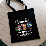 Teacher Love Inspire Women Shopper Canvas Bag