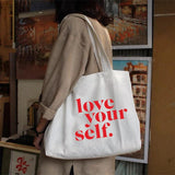 Harajuku Shoulder Bag Canvas Tote Reusable Eco Handbag