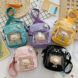 Women Nylon Shoulder Bag Small Cross Body Cartoon Tote Handbags