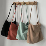 Nylon Canvas Shoulder Bag for Women Eco Shopping Tote Handbag