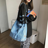 Denim Shoulder Bag Casual Female Handbag Eco-Friendly Canvas Crossbody