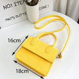 Small Leather Shoulder Bag for Women Lady Crossbody High Handle