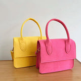 Small Leather Shoulder Bag for Women Lady Crossbody High Handle