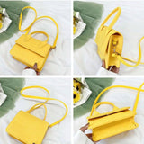 Small Leather Shoulder Bag for Women Lady Crossbody High Handle