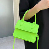 Small Leather Shoulder Bag for Women Lady Crossbody High Handle