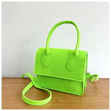Small Leather Shoulder Bag for Women Lady Crossbody High Handle