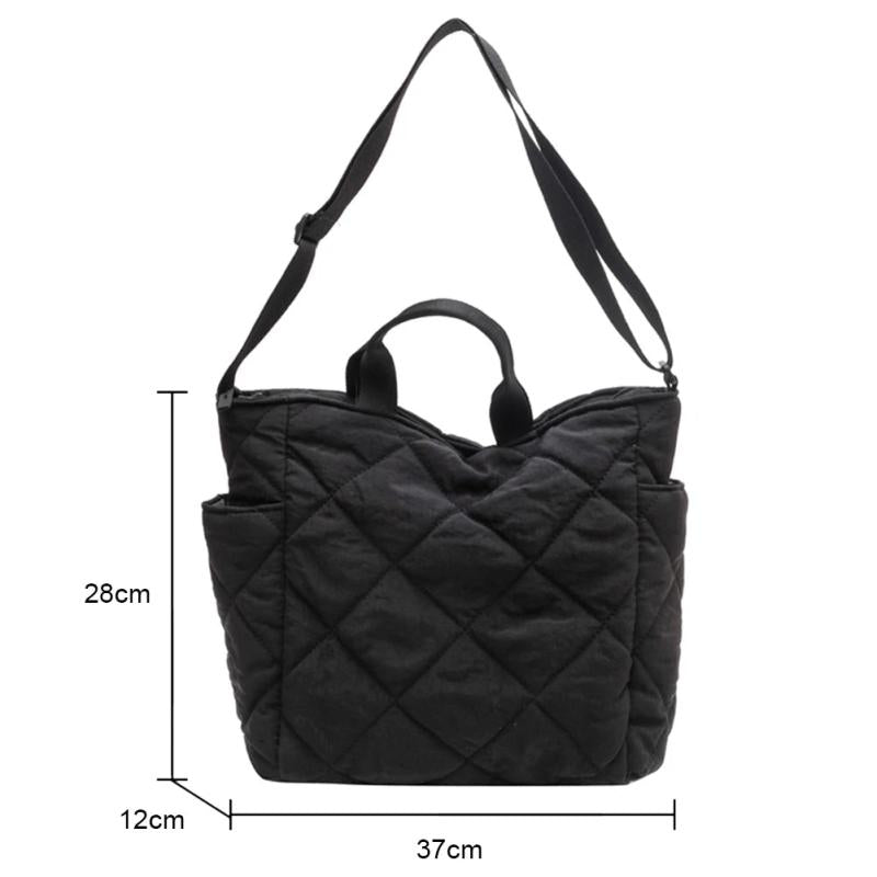 Quilted Crossbody Bag for Ladies Large Capacity Shopping Totes Bags