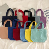 Small Canvas Shoulder Bag for Women Girls Student Mini Tote