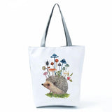 Cute Hedgehog Print Tote Bag for Women