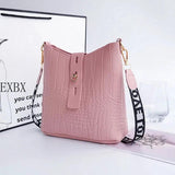 Crocodile Messenger Bag for Women Crossbody Shoulder Bag