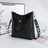 Crocodile Messenger Bag for Women Crossbody Shoulder Bag