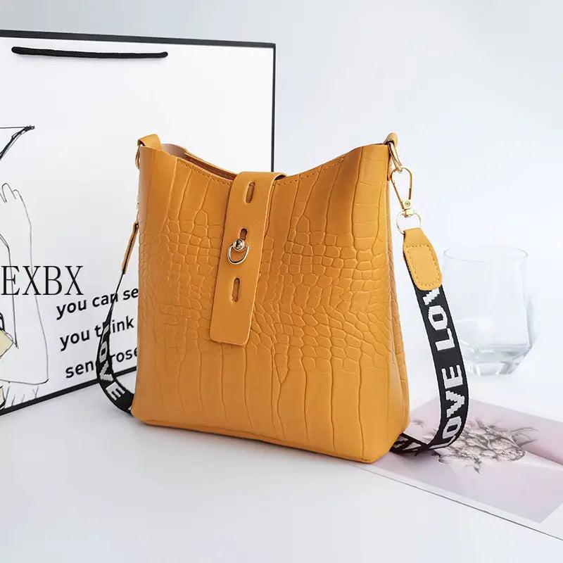 Crocodile Messenger Bag for Women Crossbody Shoulder Bag