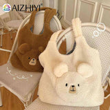 Fluffy Underarm Bag Large Capacity Soft Casual Party Shopping Bag