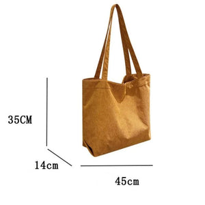 Corduroy Shopping Bag Canvas Shoulder Bag Retro Solid Women's Handbag