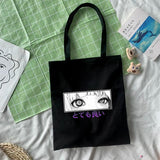 Japanese Eye Anime Cartoon Ulzzang Canvas Bag Casual Female Large Capacity