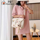 Japanese Harajuku Women Shoulder Bag Large Capacity Handbag for Shopping