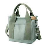 Women's Large Canvas Tote Shoulder Bag Multi-Pocket Handbag