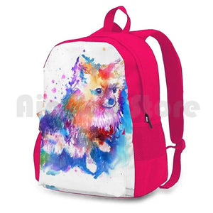 Pop Art Pomeranian Outdoor Hiking Backpack Riding Climbing Sports Bag