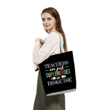 Reusable Shoulder Cloth Book Bag Gift Handbag - Teacher is My Superhero