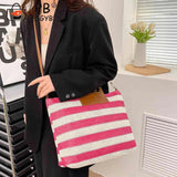 Large Capacity Knit Crossbody Bag with Zipper Soft for Travel Casual