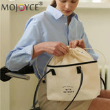 Canvas Tote Ladies Drawstring Shoulder Handbag