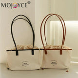 Canvas Tote Ladies Drawstring Shoulder Handbag