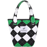 Plaid Women Canvas Shoulder Bag Clutch Purse Handbags Small Tote Bucket Bags