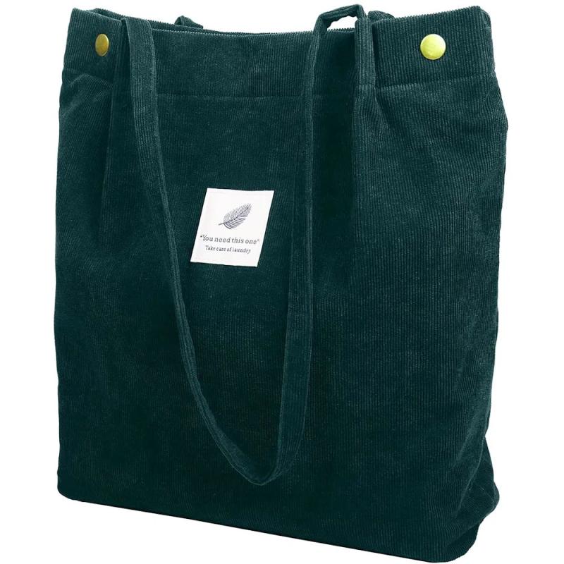 Corduroy Women Shoulder Bags - Eco-Friendly Organizer Handbags