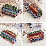 Straw Weave Clutch Bag Small Shoulder Handbag