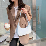 Vintage PU Leather Casual Nylon Women Small Underarm Shoulder Bags