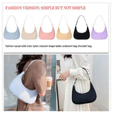 Vintage PU Leather Casual Nylon Women Small Underarm Shoulder Bags