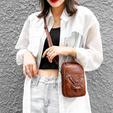 Soft PU Leather Women Bag Small Crossbody Bag Retro Shoulder Bag Cell Phone Purs