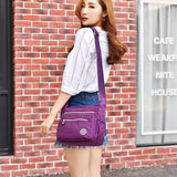Waterproof Canvas Messenger Bag Square Purse Satchel