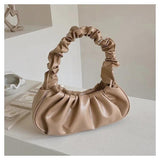 French Cloud Pleated Shoulder Bag Armpit Clutch