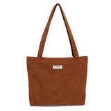 Women Casual Art Handbags Letter Embroidered Canvas Shopping Bag