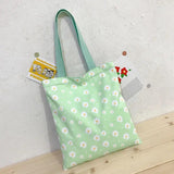 Vintage Daisy Flower Women Large Shoulder Bags Casual Tote