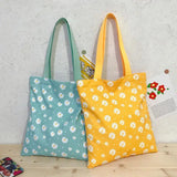 Vintage Daisy Flower Women Large Shoulder Bags Casual Tote