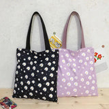 Vintage Daisy Flower Women Large Shoulder Bags Casual Tote