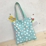 Vintage Daisy Flower Women Large Shoulder Bags Casual Tote