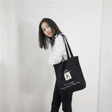 Canvas Tote Shoulder Bag Cotton Shopping Bags for Women Champagne Double Strap