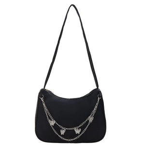 Butterfly Chain Patent Women's Bag Nylon Shoulder Bags