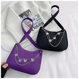 Butterfly Chain Patent Women's Bag Nylon Shoulder Bags