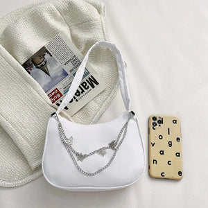 Butterfly Chain Patent Women's Bag Nylon Shoulder Bags