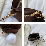 Winter Flap Shoulder Bag Women Vintage Crossbody Messenger Handbags
