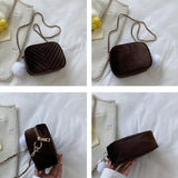 Winter Flap Shoulder Bag Women Vintage Crossbody Messenger Handbags