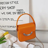Mini PU Leather Chain Crossbody Bag Women Handbag Candy Shoulder Tote