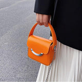 Mini PU Leather Chain Crossbody Bag Women Handbag Candy Shoulder Tote
