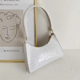 Retro Casual Women Totes Shopping Bag Female Leather Solid Chain Handbag