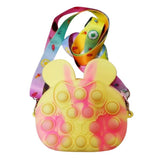 Toddler Girl Fidget Shoulder Bag Bunny Crossbody Purse Funny Bubble